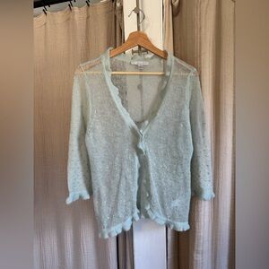 Caslon Mohair Sequin Cardigan- L Petite